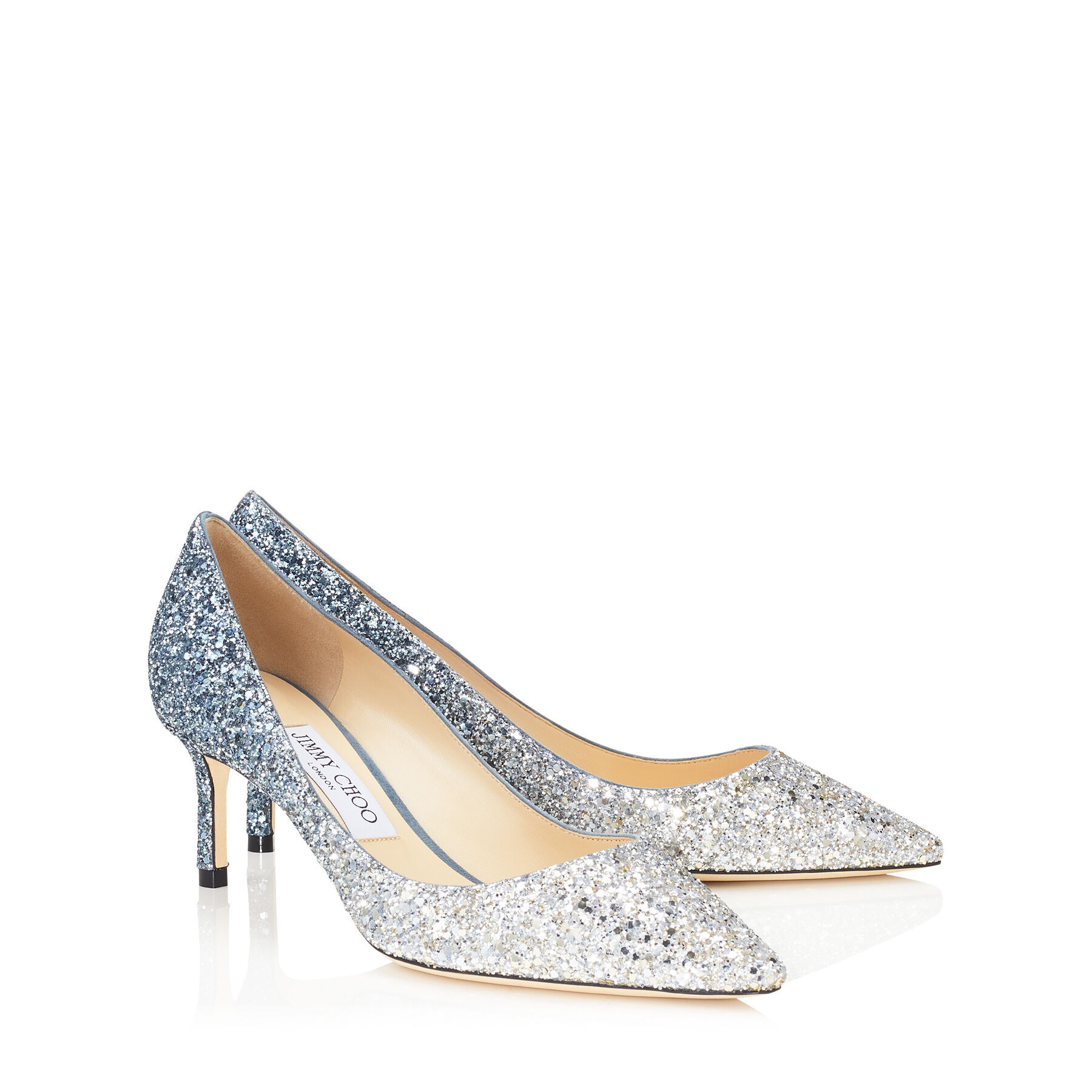 Jimmy Choo Romy 60 Glitter Pumps In Nude