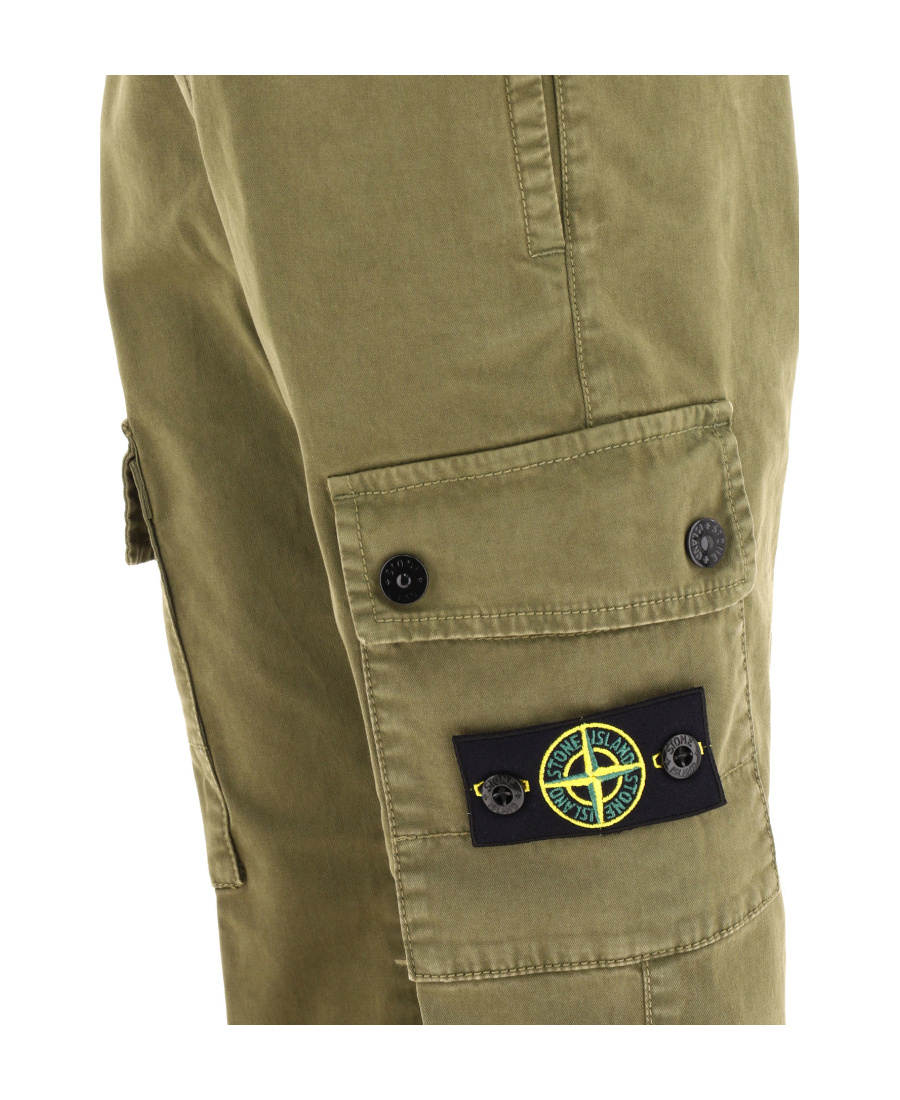 STONE ISLAND STONE ISLAND JUNIOR TAPERED LEG CARGO TROUSERS