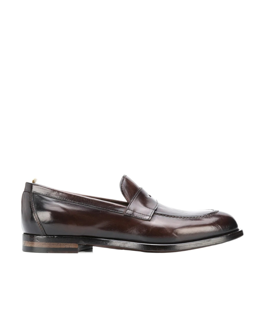 Officine Creative Tulane 003 Leather Penny Loafers In Black