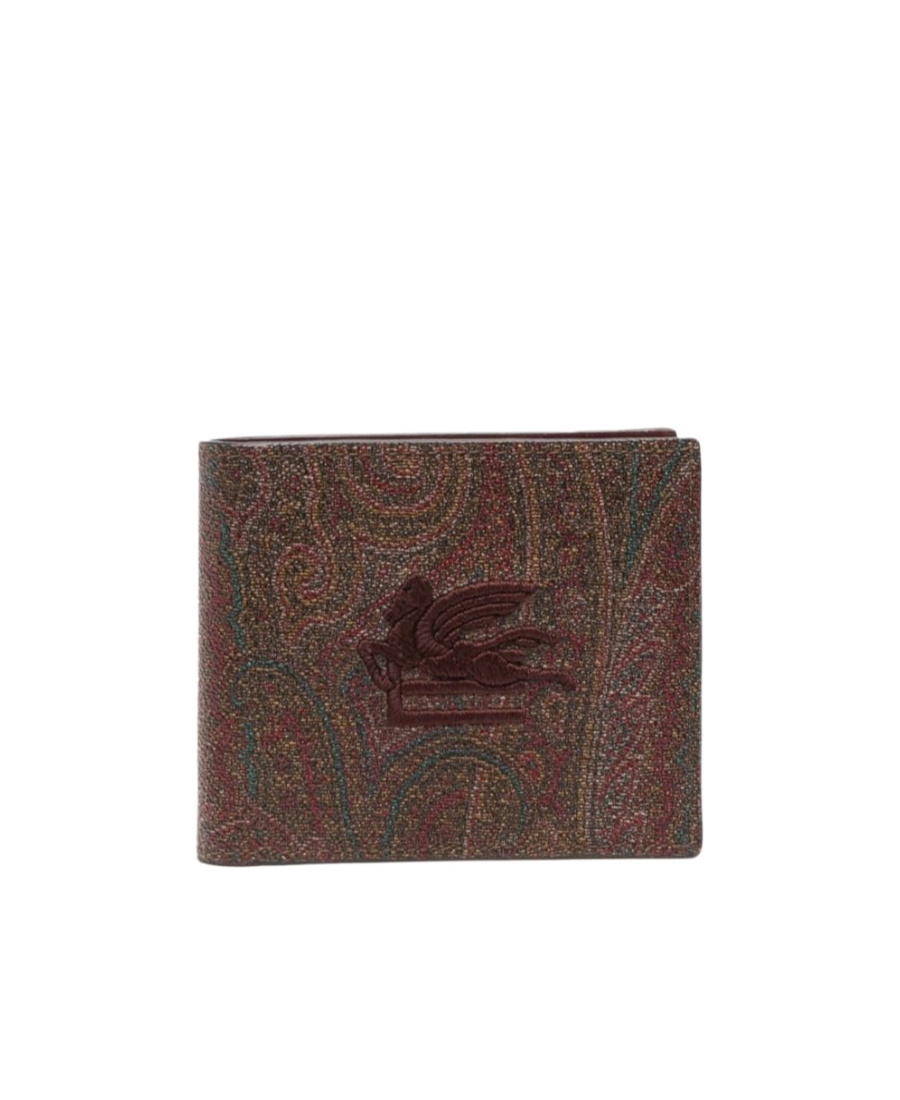 Etro Pagaso-motif Printed Bi-fold Wallet In Brown
