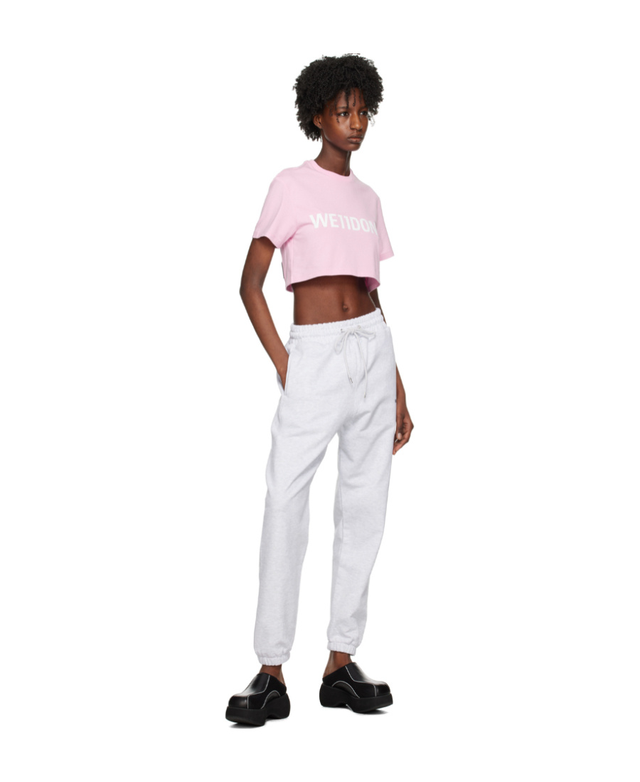 We11 Done Logo-print Jersey Cropped T-shirt In White
