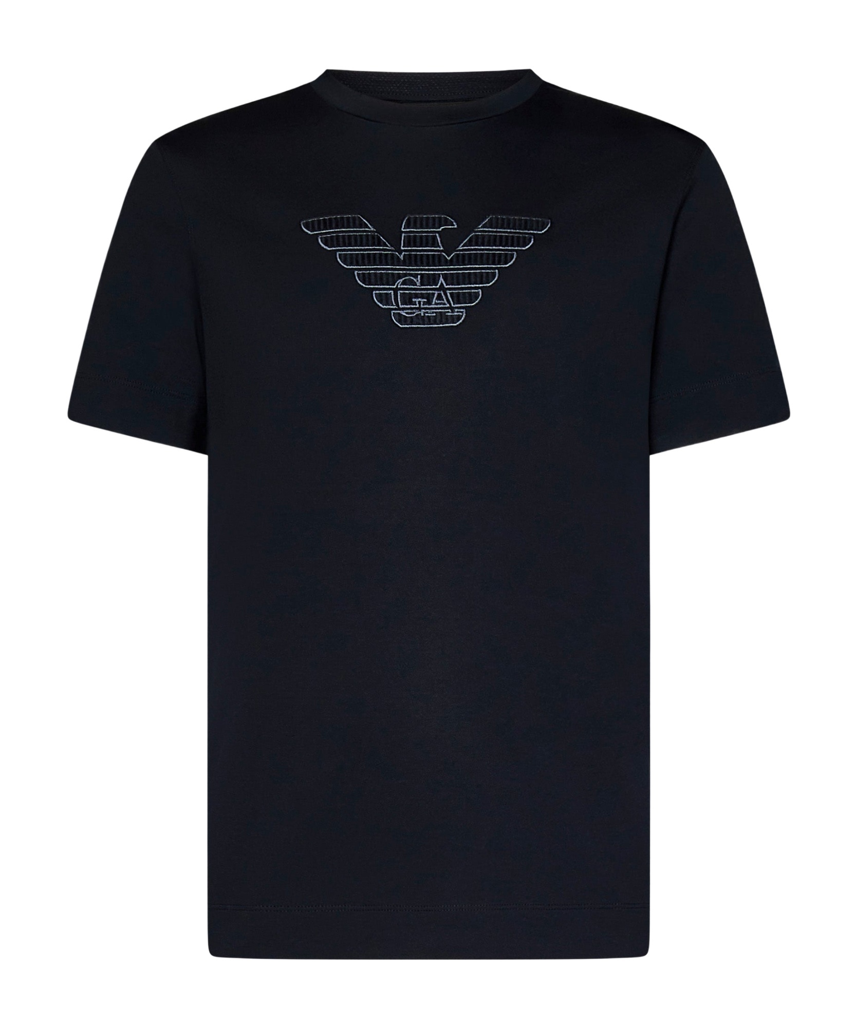 Emporio Armani Crew Neck Logo T-shirt In Black