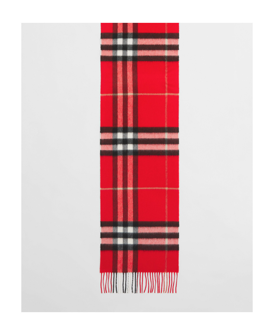 Burberry Vintage Check Cashmere Scarf In Red