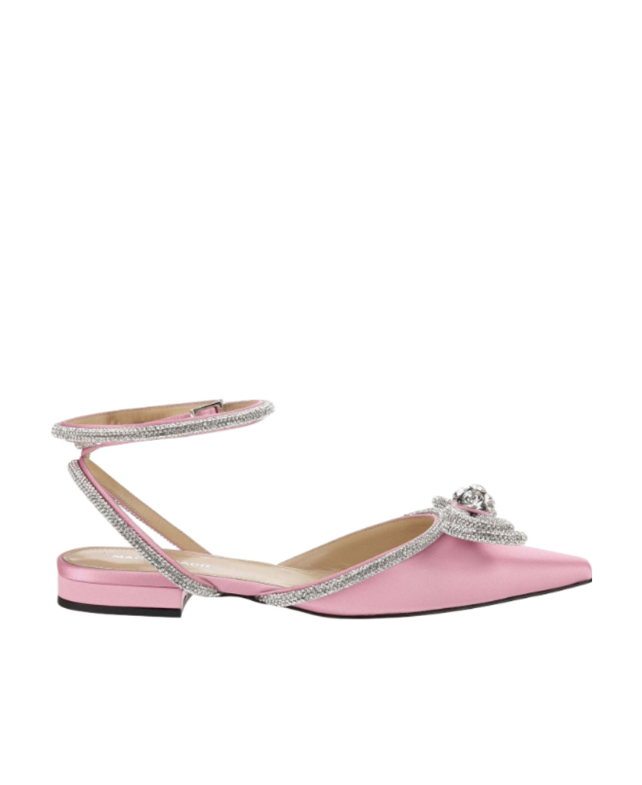 MACH&MACH POINTED BOW TIE FLAT SOLE SHOES