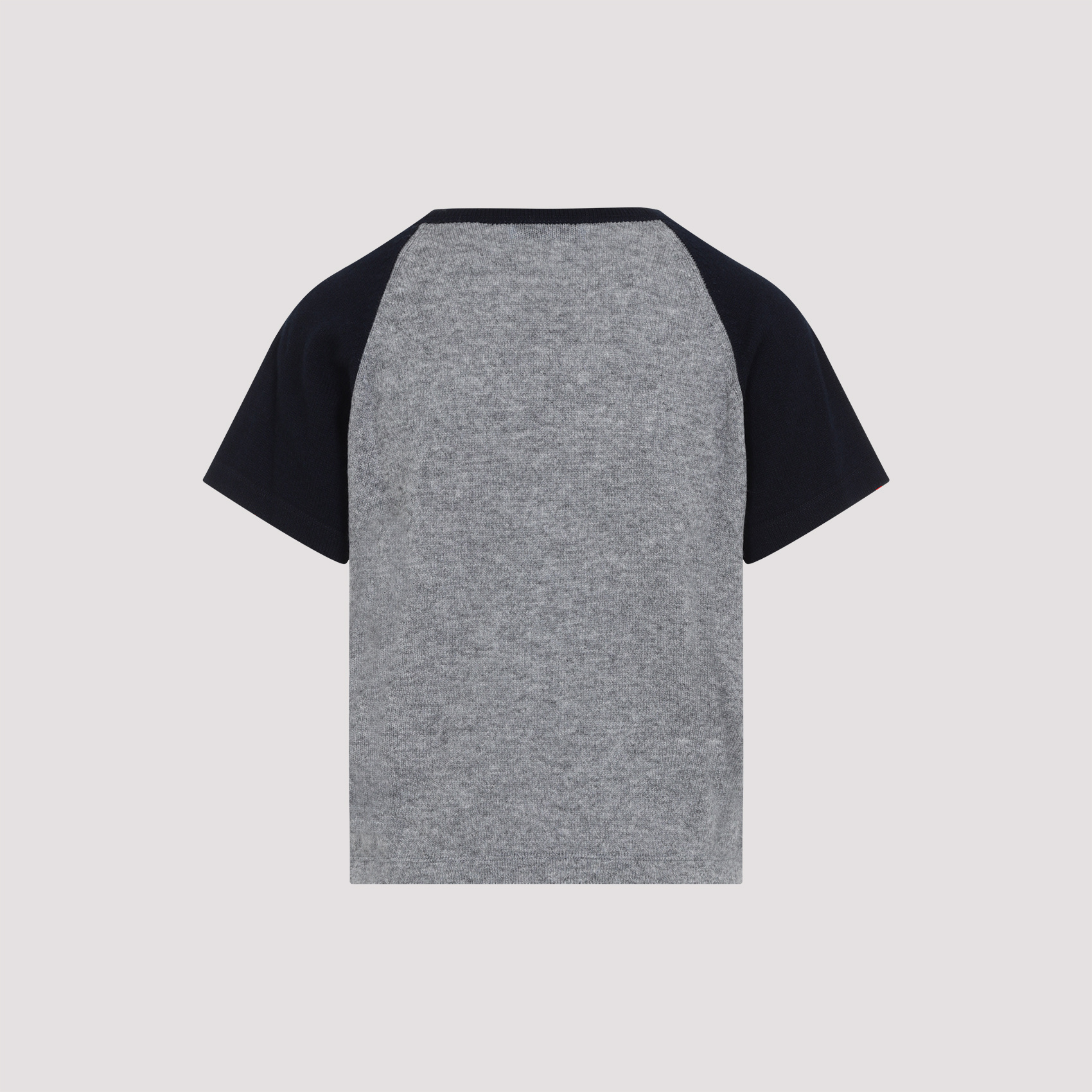 Prada Logo Intarsia Knit Top In Gray