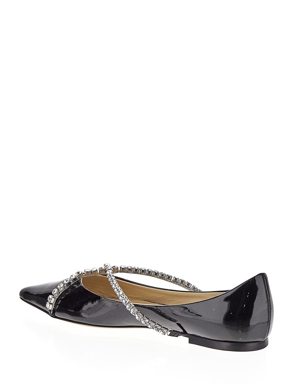 Jimmy Choo Black Flat Shoes In Black