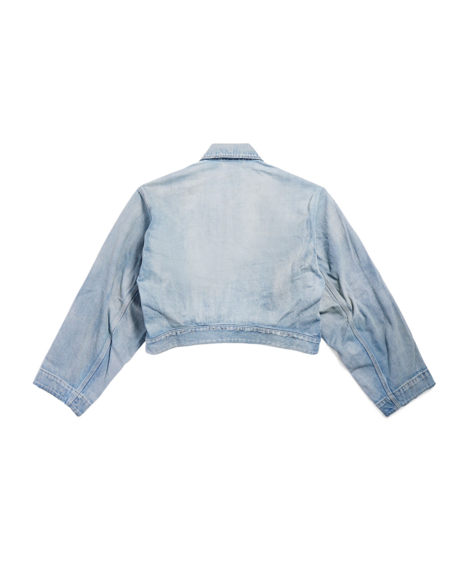 Balenciaga Women's Cropped Workwear Jacket In Light Blue In Blue