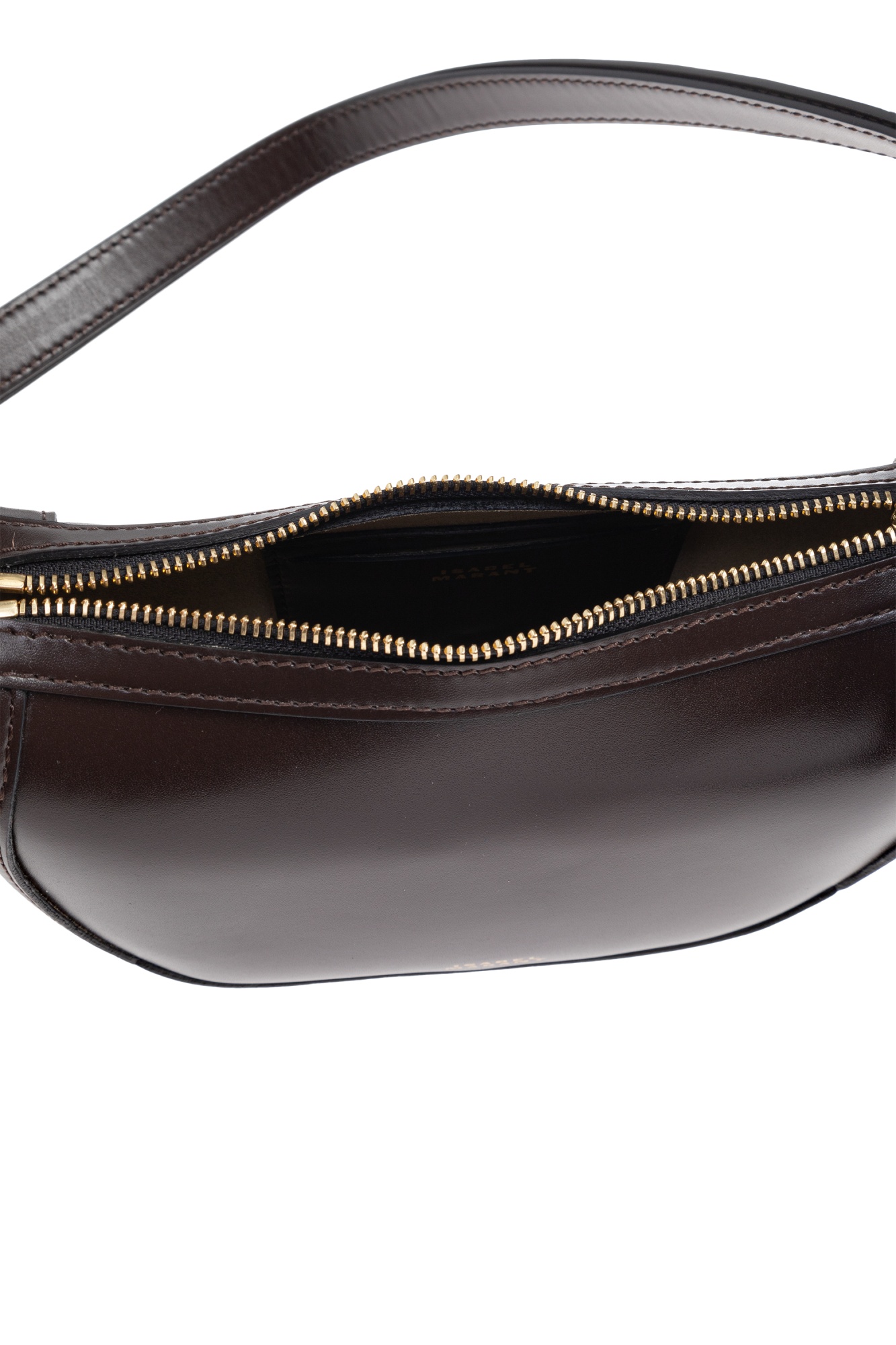 Isabel Marant Oskan Moon Studded Shoulder Bag In Brown