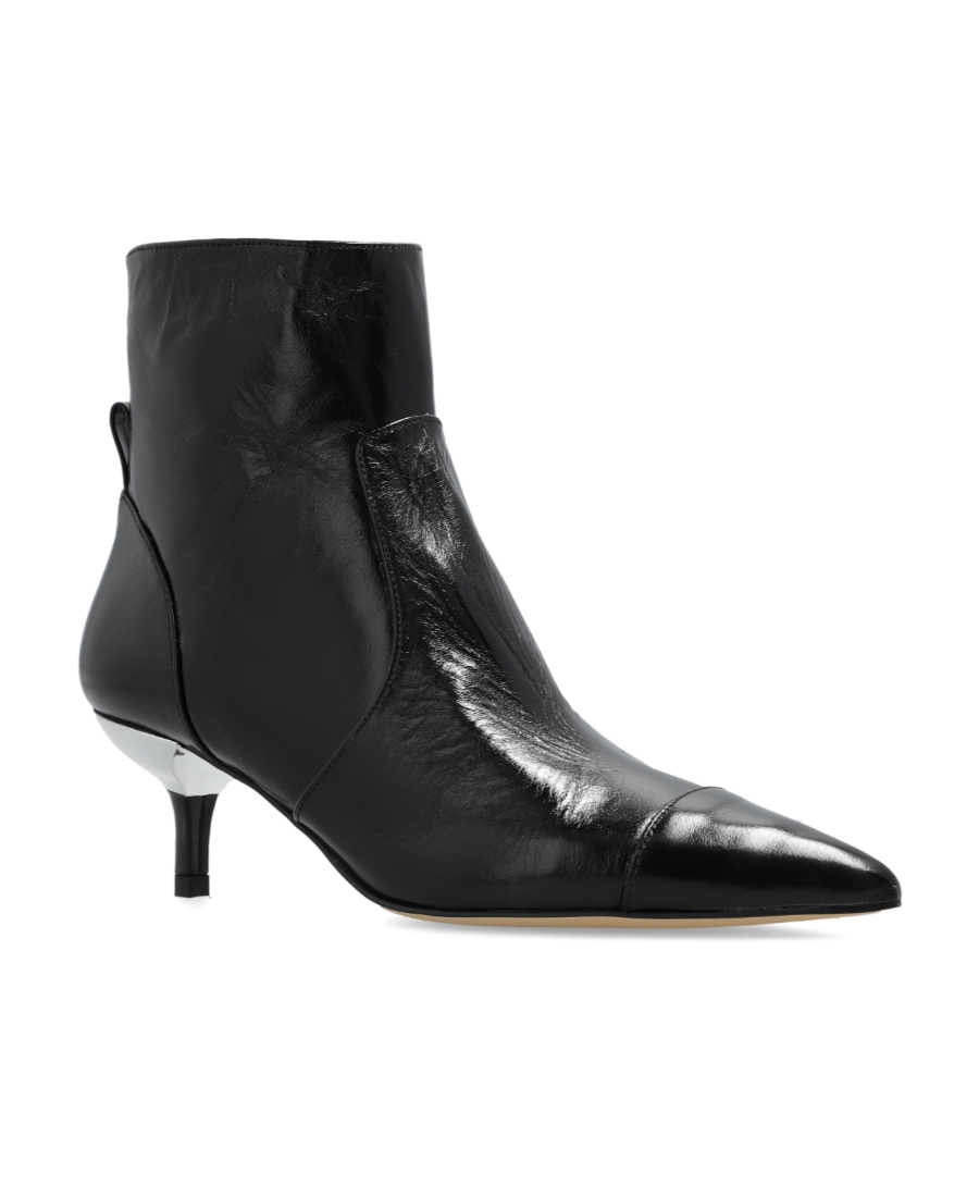 Michael Michael Kors 60mm Kitten-heel Leather Boots In Black