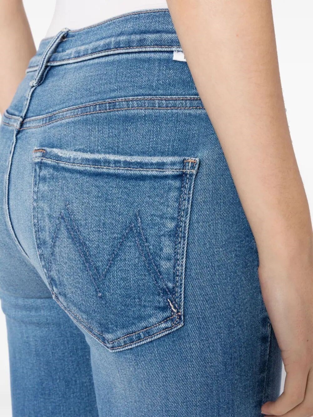 Mother The Insider Crop Step Fray Jeans Not Rough Enough In Blue