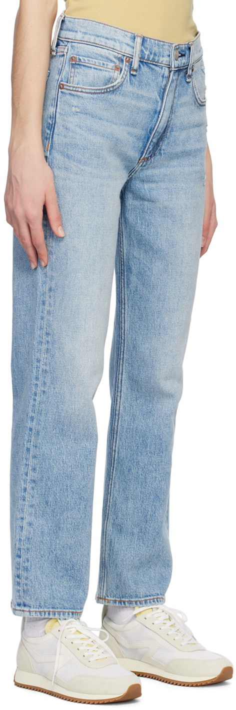 Rag & Bone Mid-rise Bootcut Jeans In Blue