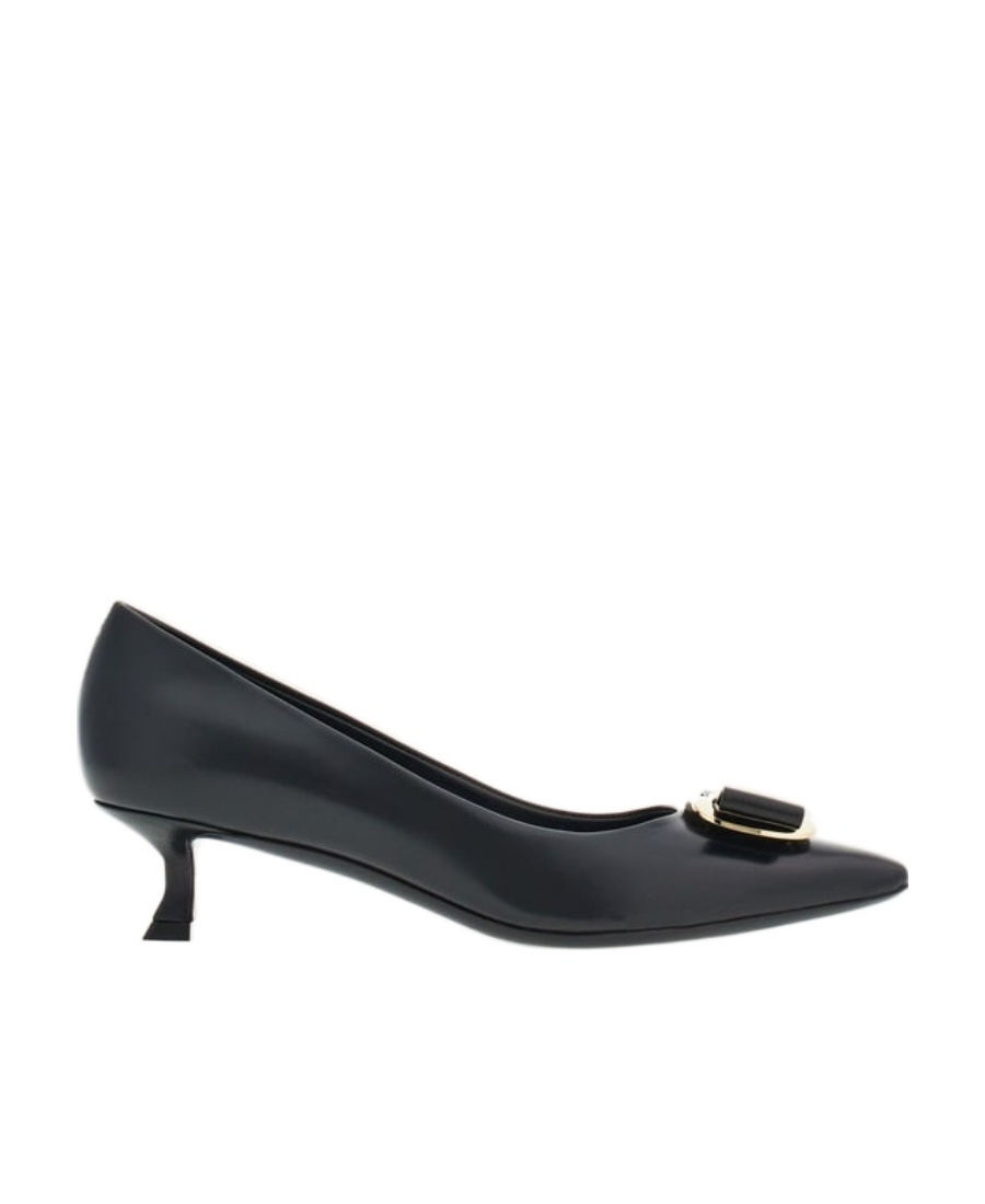 Ferragamo Varina 60mm Bow-detail Leather Pumps In Black