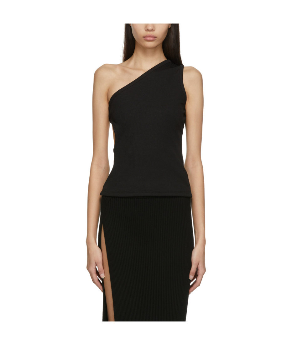 Christopher Esber Black Hollow Shoulder Vest In Black