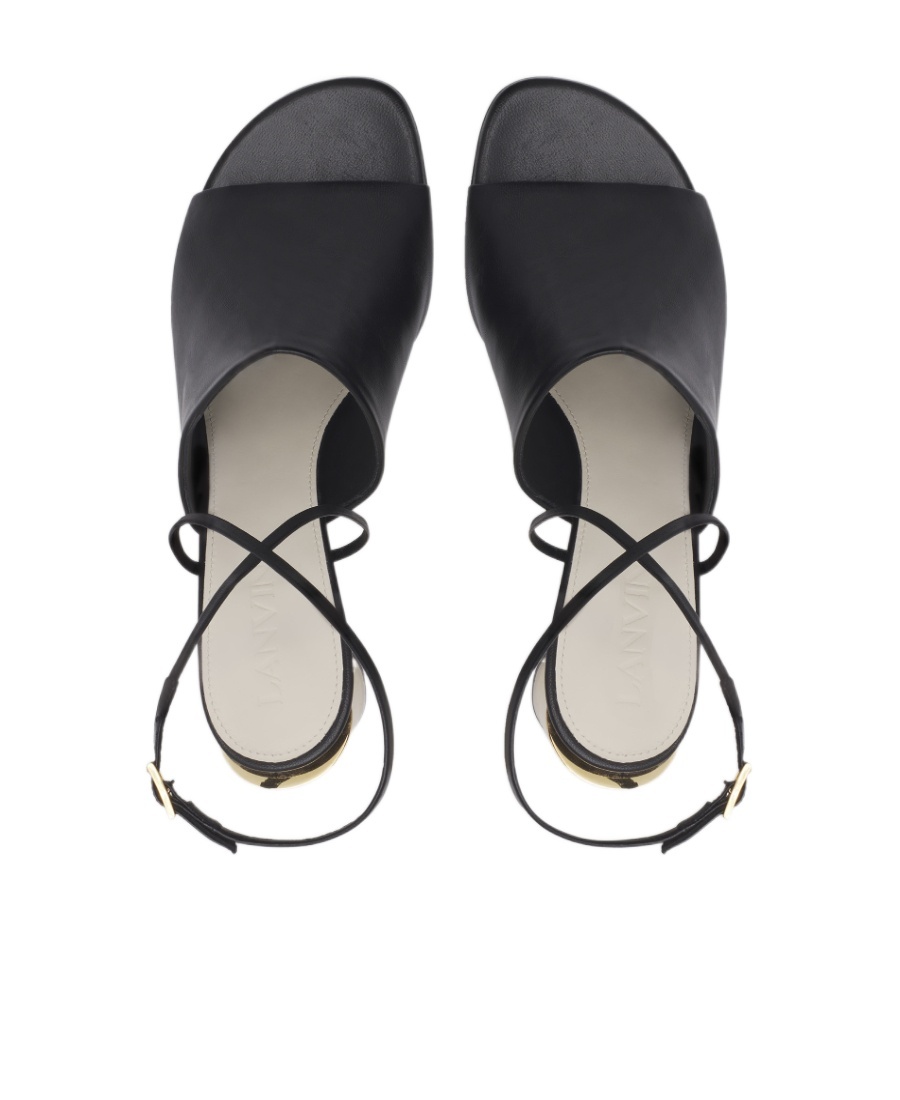 Lanvin Sequence Chunky Mules In Black