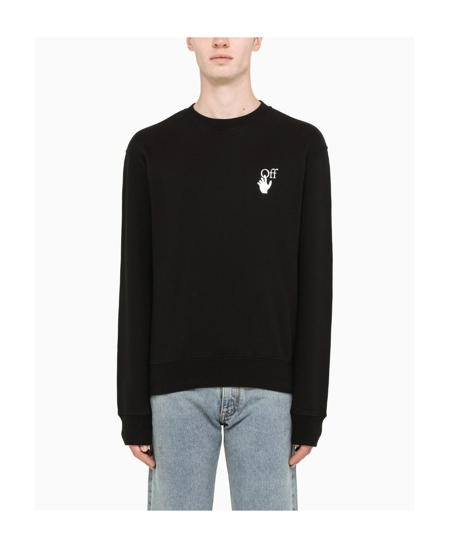 Off-white Caravaggio Painting-print Crew-neck Sweatshirt In Black