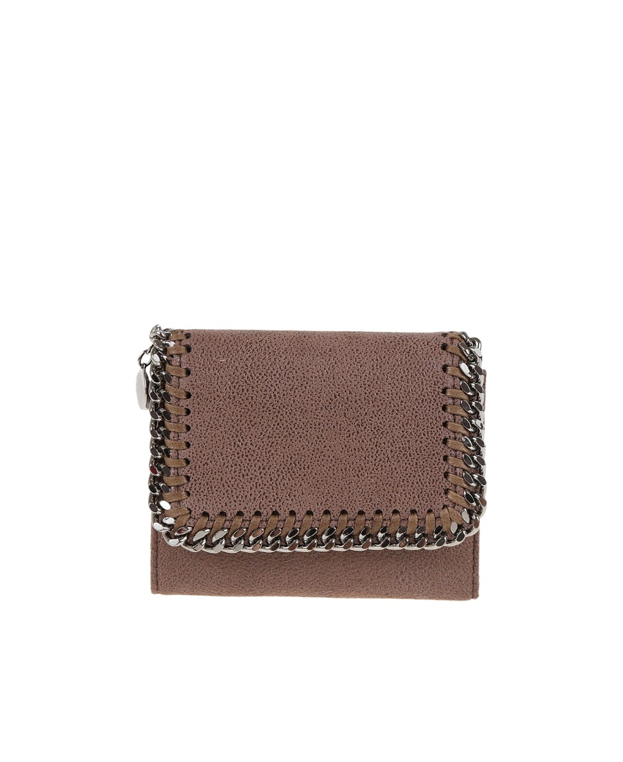 Stella Mccartney Falabella Tri-fold Wallet In Gray