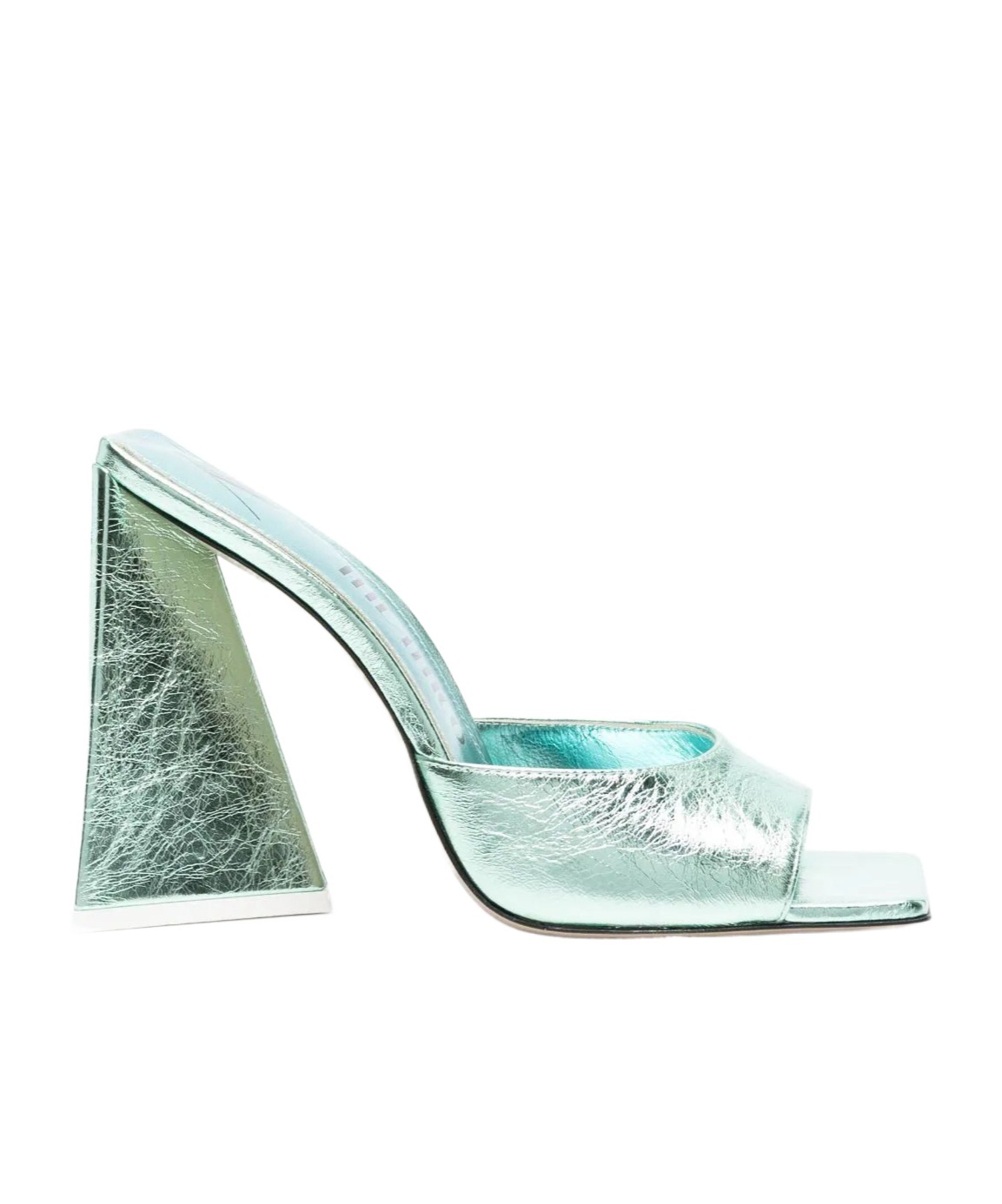 Attico Devon 115mm Leather Mules In Green