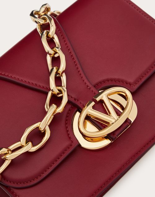 Valentino Vlogo Signature Leather Crossbody Bag In Red