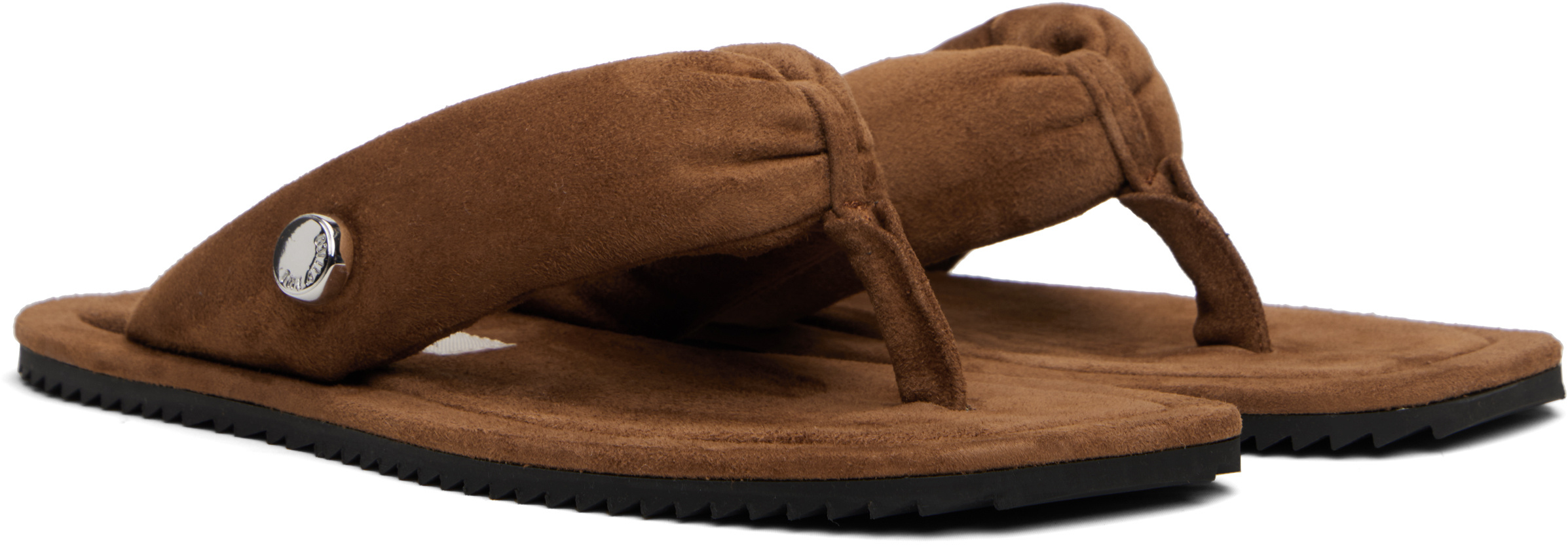 Attico Indie Flip Flops In Brown