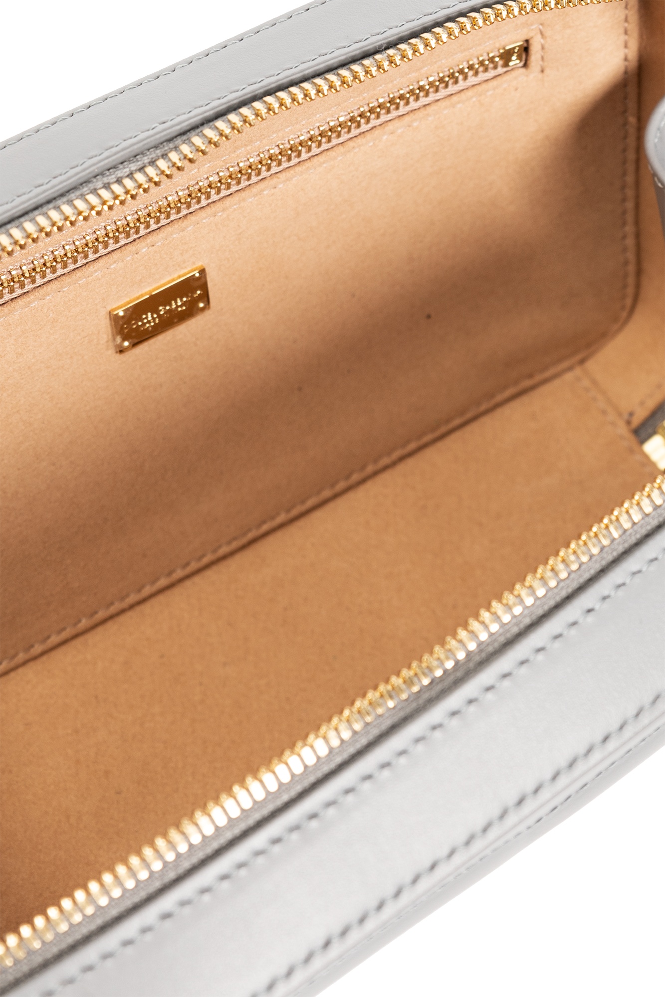 Dolce & Gabbana Dg Logo-embossed Leather Crossbody Bag In Gray