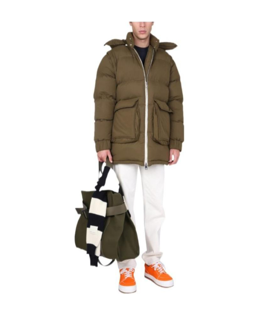 Sunnei Removable Sleeved Puffy Down Jacket In Green