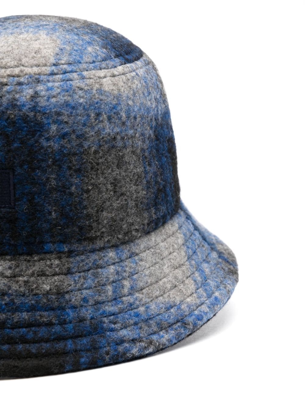 Isabel Marant Haley Checked Bucked Hat In Black