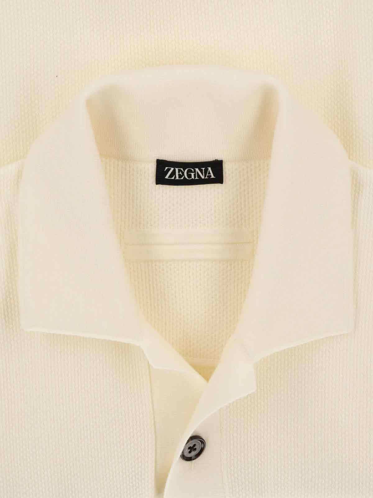 Shop Zegna Long Sleeve Cardigan In Cream