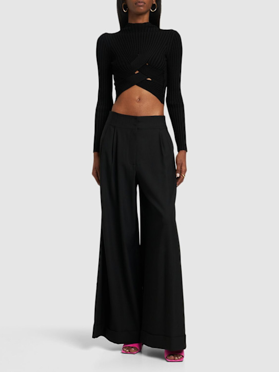 Shop Emilio Pucci Diagonal Trouser With Wide Legs