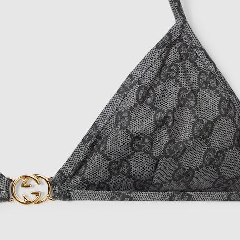 Shop Gucci Printed Gg Stretch Jersey Bikini