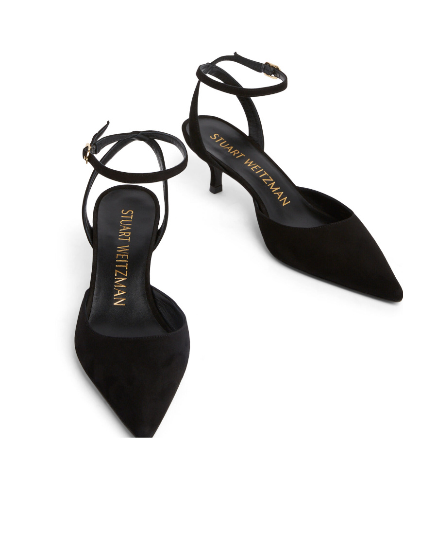 Stuart Weitzman Pointed Shoes With Exposed Heels In Black