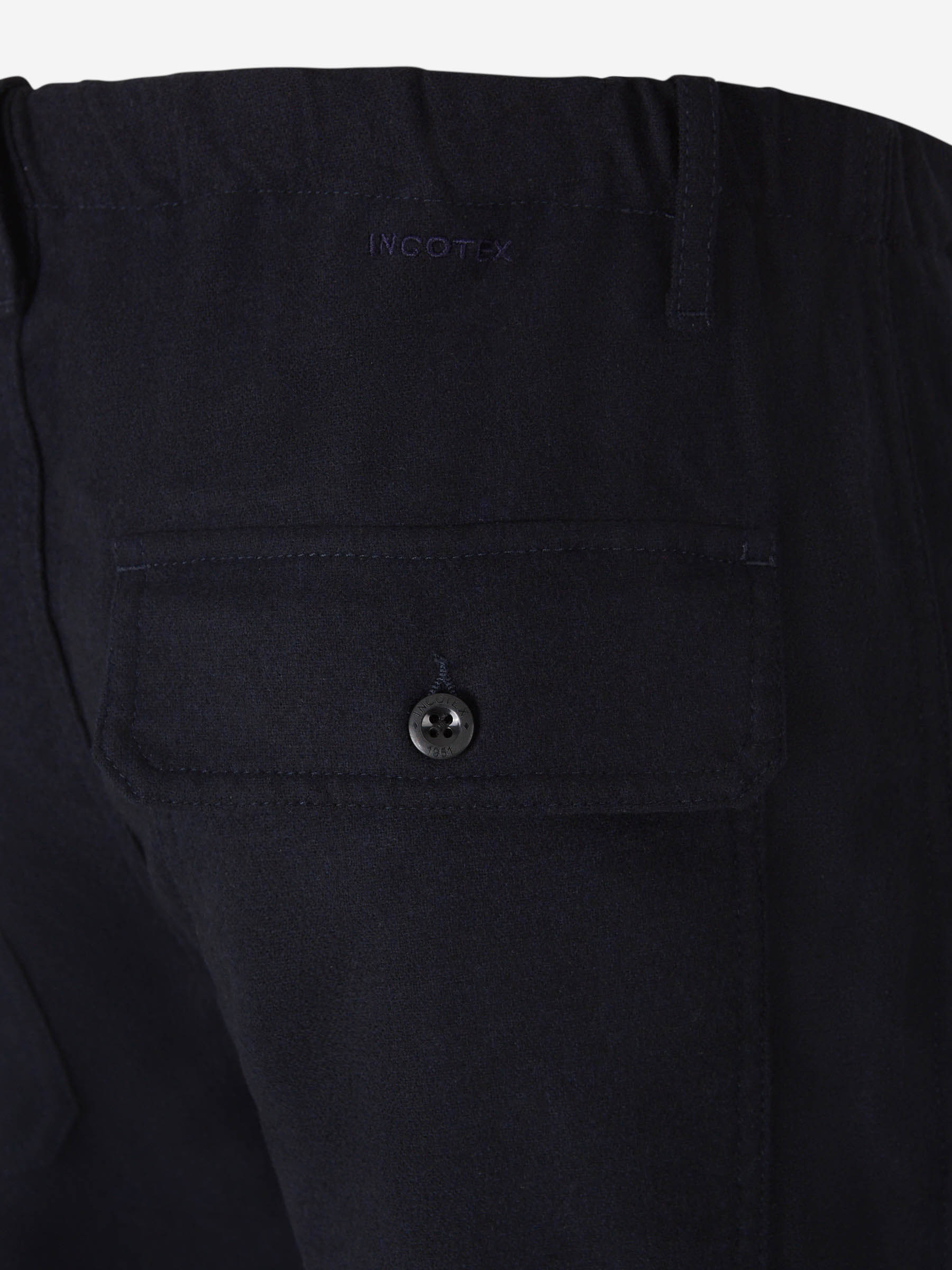 Incotex Cargo Flannel Trousers In Black