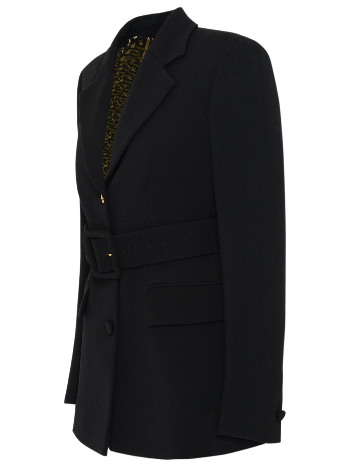 Versace Wool Blazer In Black