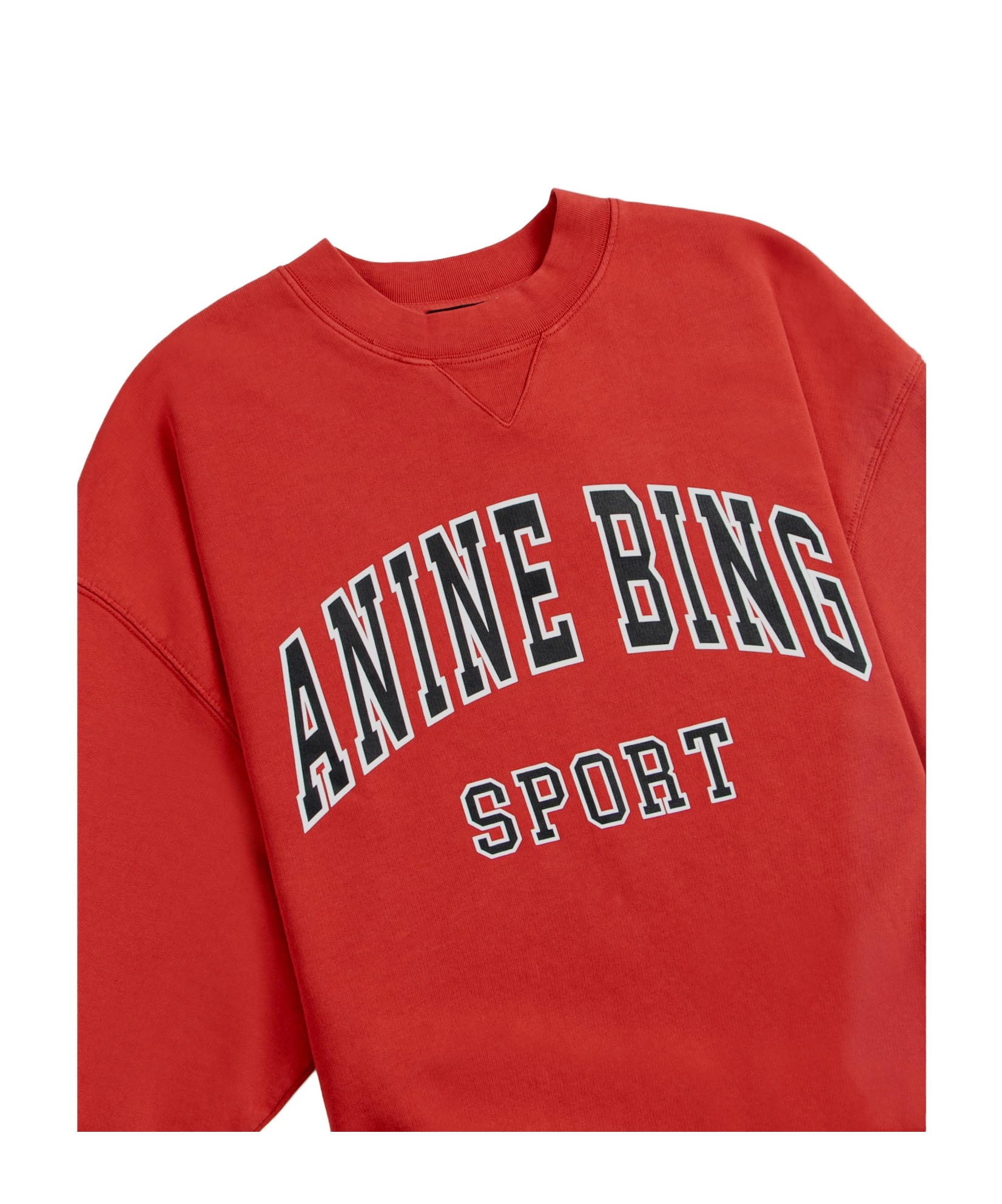 Shop Anine Bing Jaci Organic-cotton Sweatshirt In Red