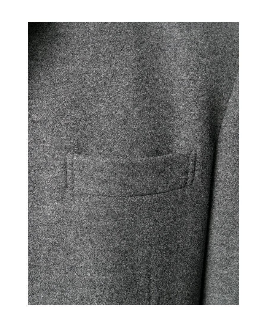 Shop Brunello Cucinelli Boxy Fit Button Down Jacket In Gray