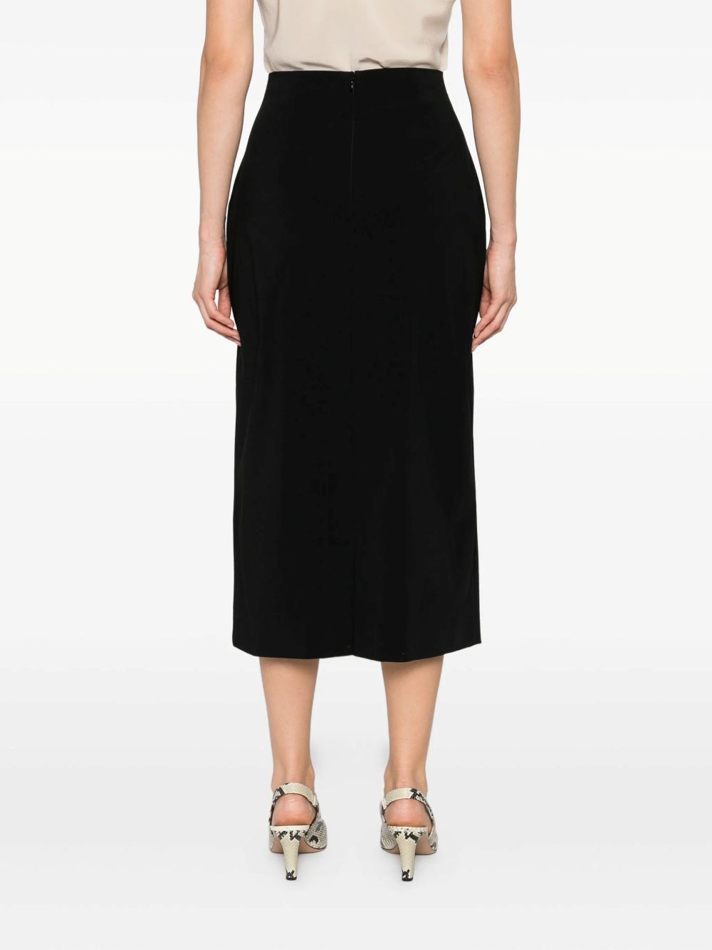 Alberta Ferretti Alberta Ferreti Elastan Skirt In Black