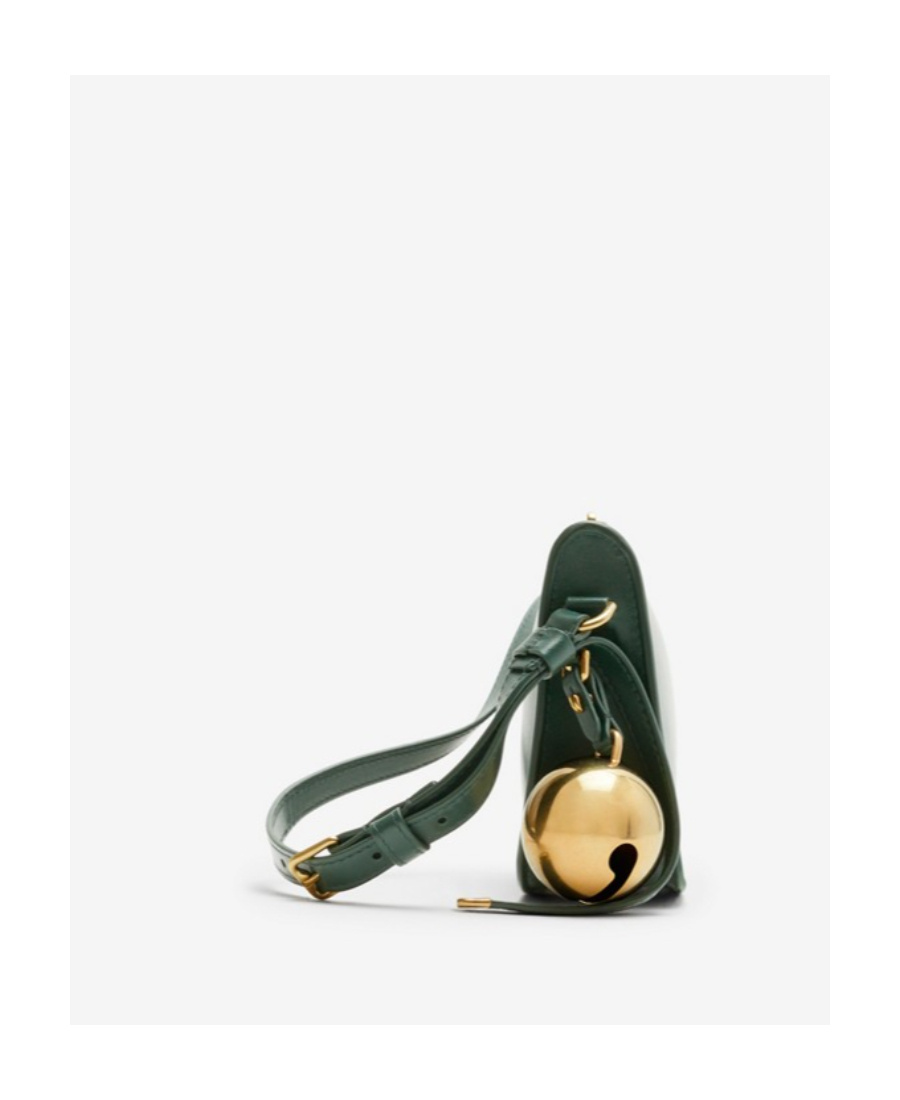 Burberry Charm-detail Leather Shoulder Bag In Green