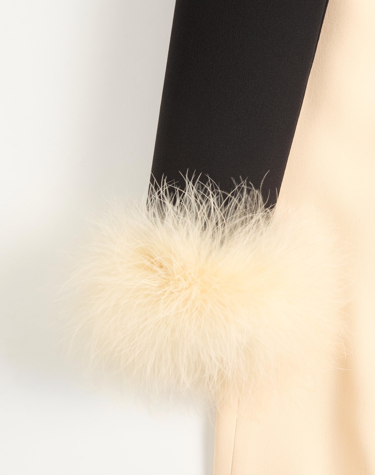 Valentino Cady Couture Long Dress With Feathers In Metallic