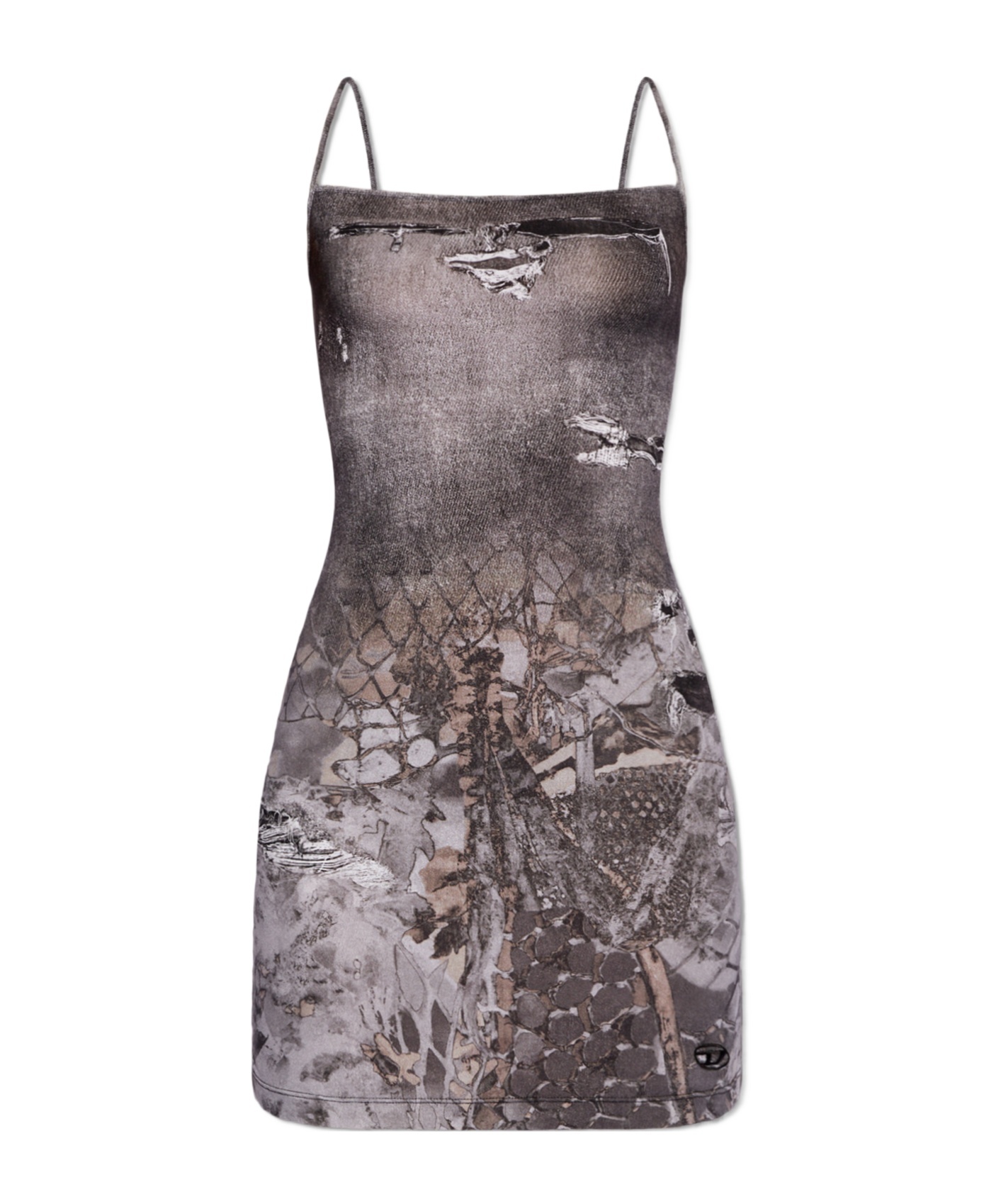 Diesel D-hoppyn Body-con Minidress In Gray