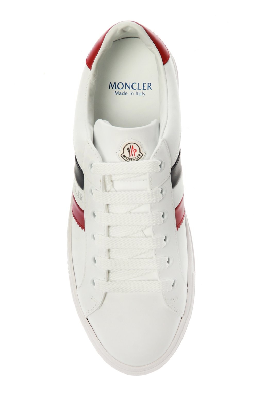 Shop Moncler Side Stripe Sneakers In White