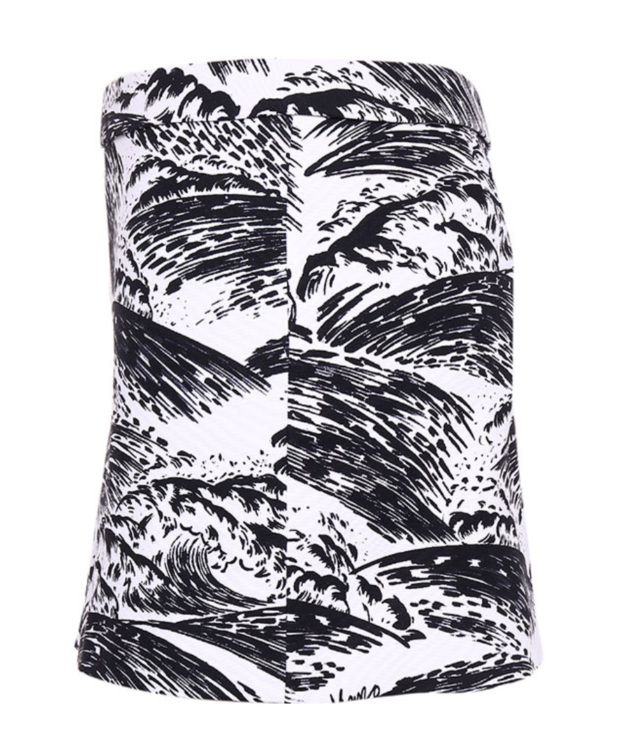 Kenzo Printed Pattern Skirt In Black