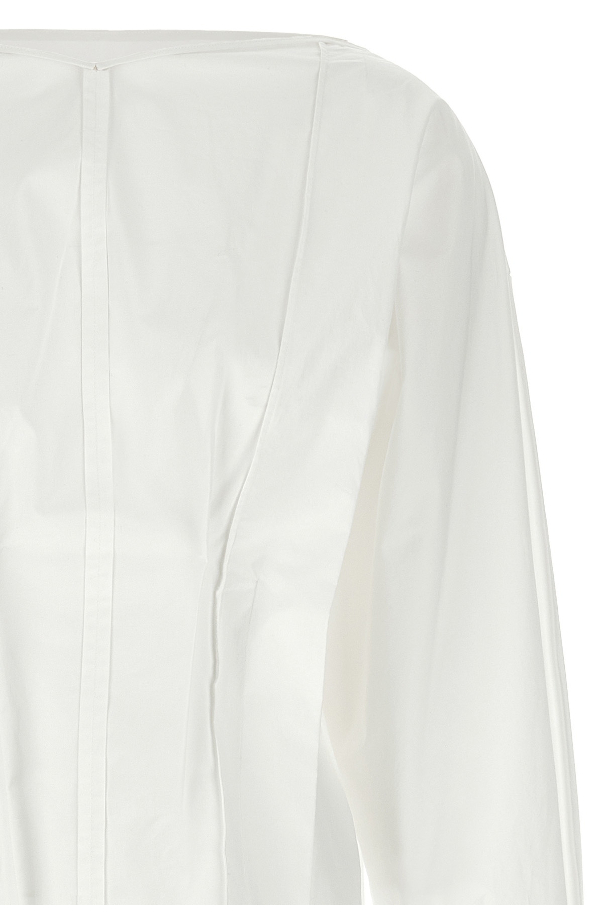 Shop Khaite Wenley Long-sleeved Blouse In White