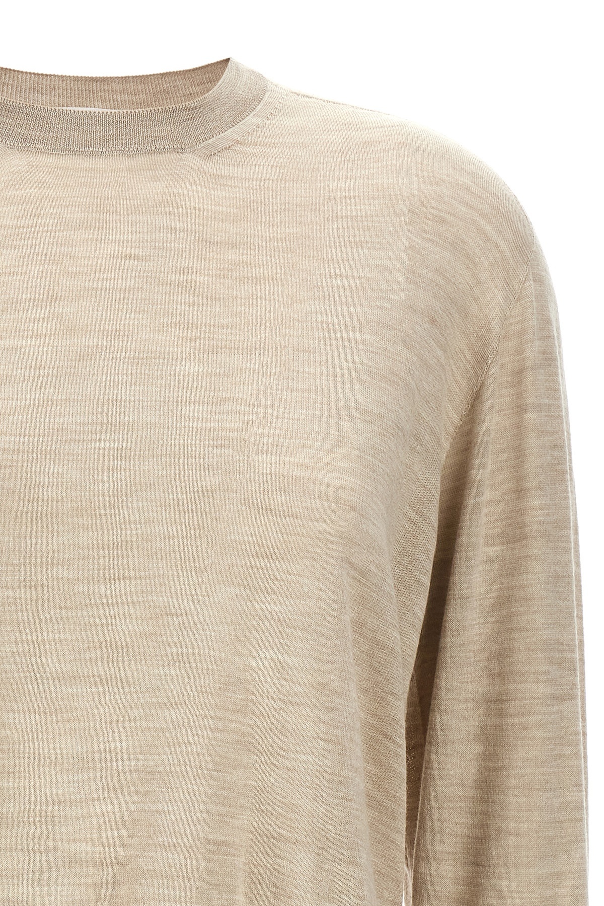 Jil Sander Asymmetrical Mesh Sweaters And Cardigans In Nude