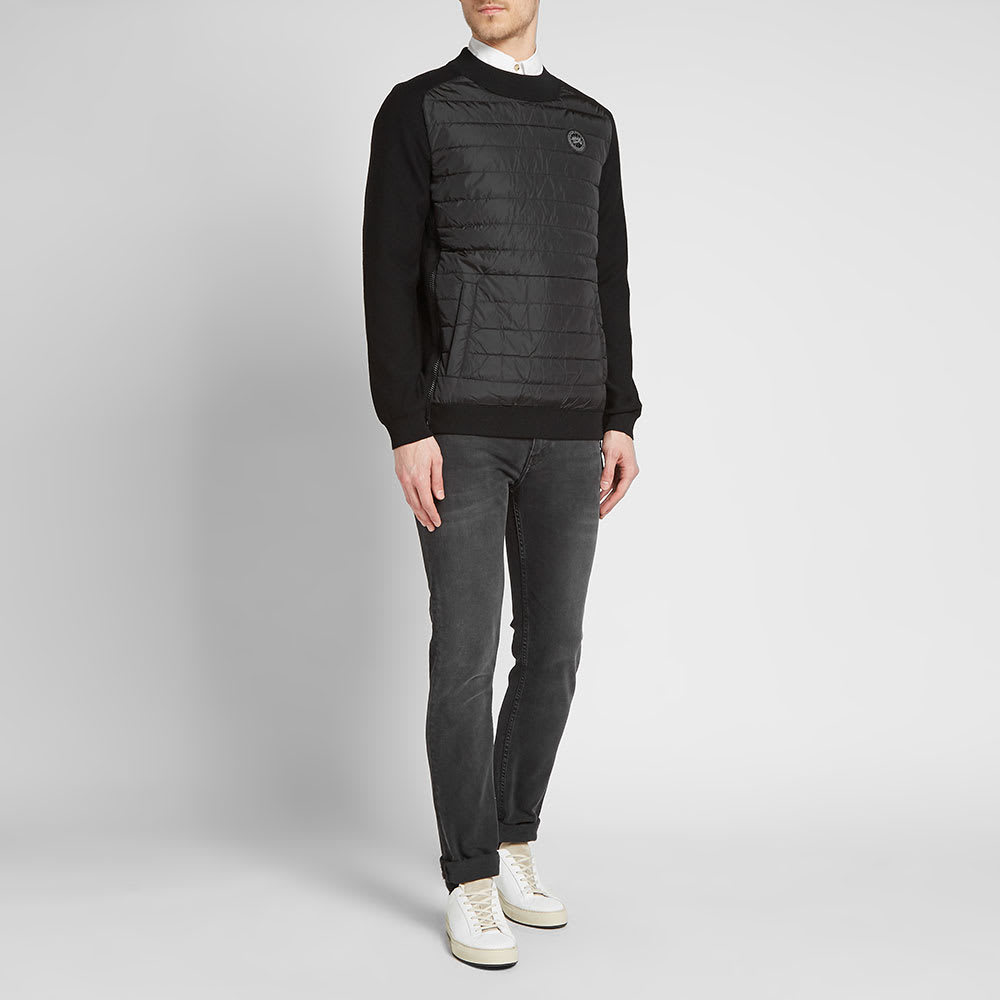 Canada Goose Hybridge Reversible Relaxed-fit Jumper In Black
