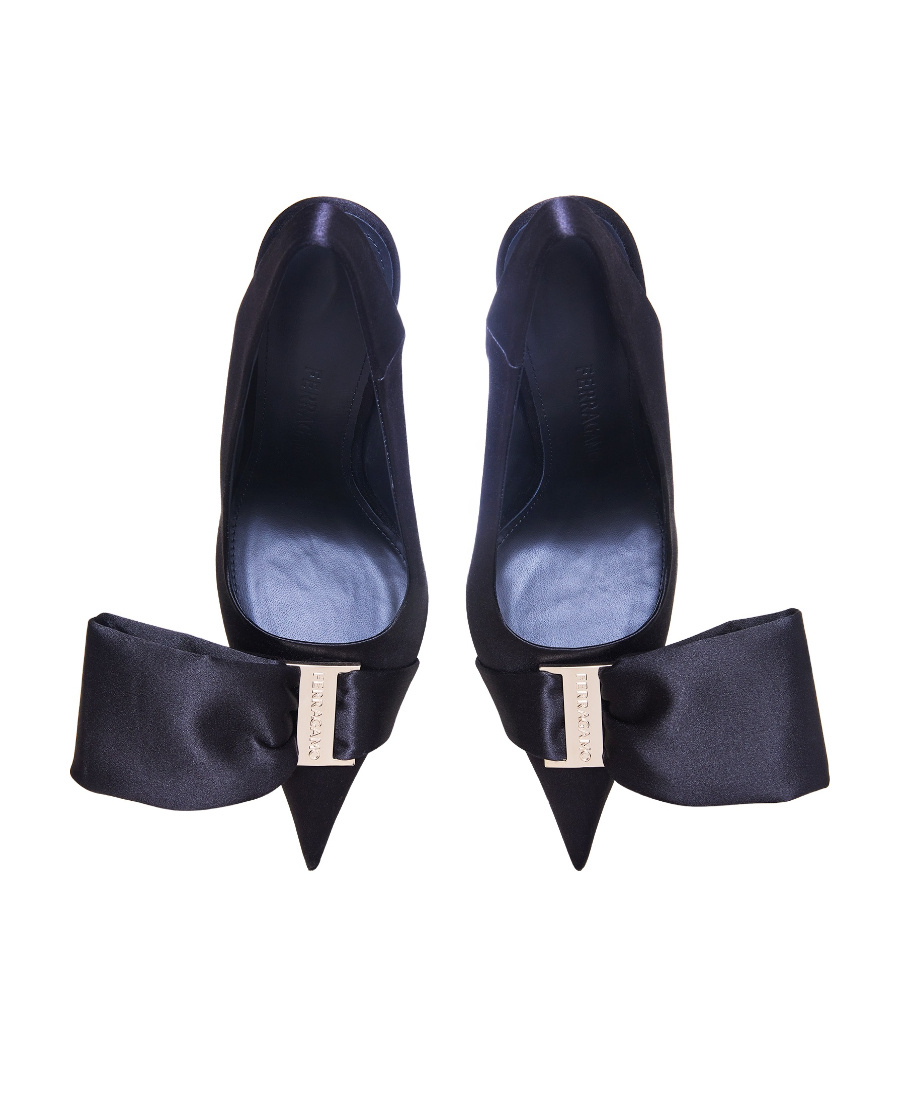 Shop Ferragamo 120mm Pointed Slingback Pumps In Black