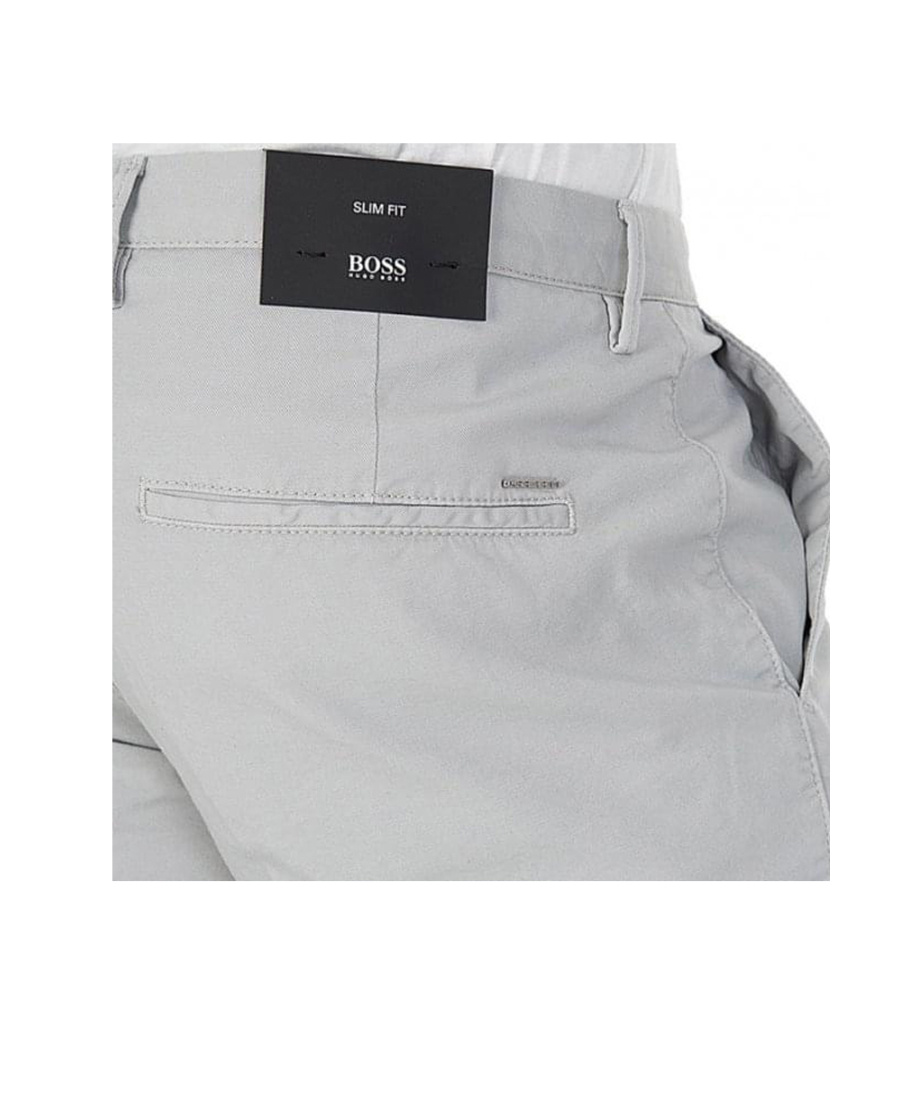 Hugo Boss Twill Casual Pants In Gray