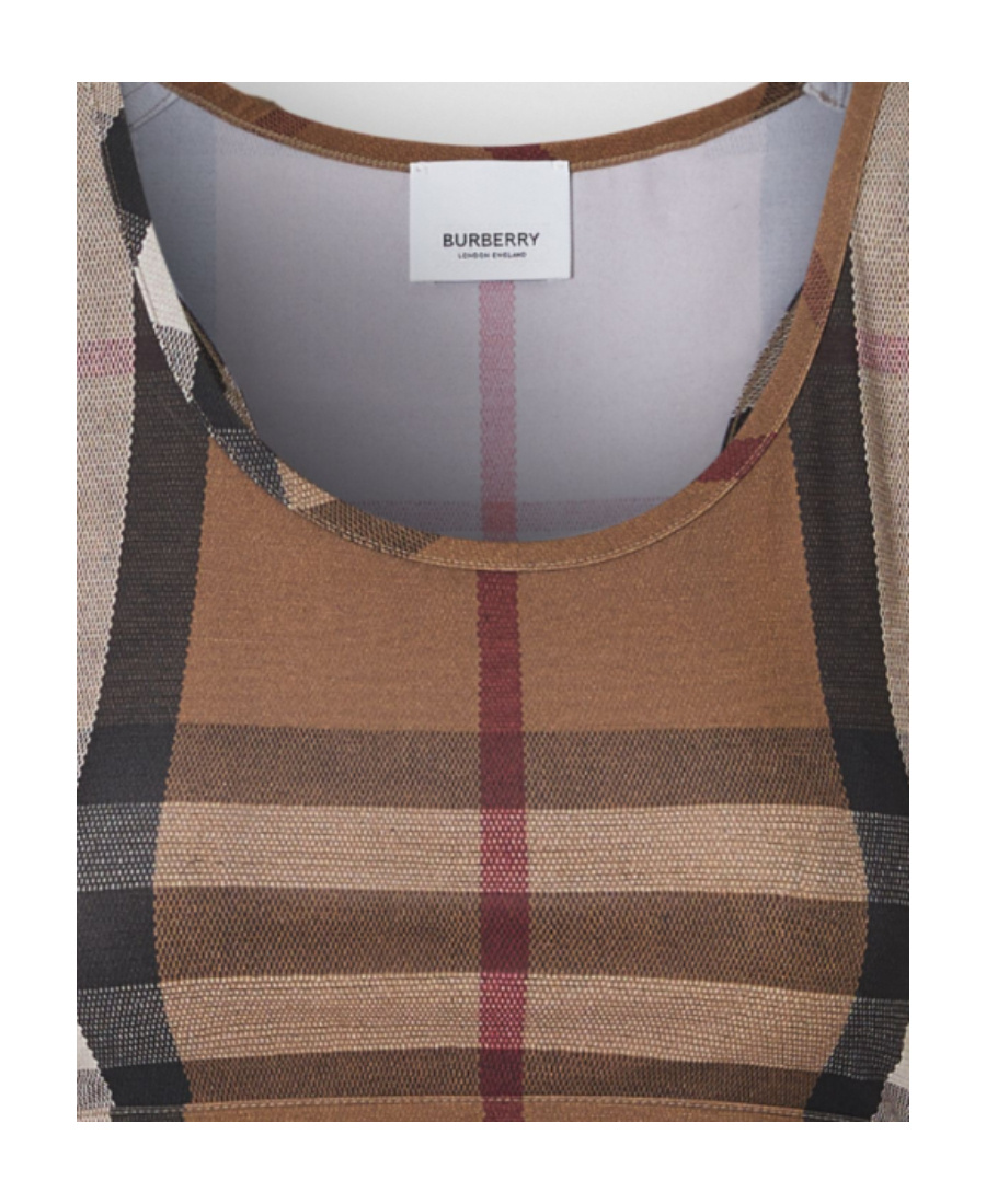 Burberry Vintage Check Crop Top In Nude