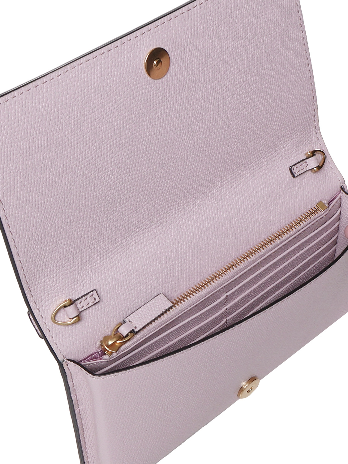 Valentino Vlogo Signature Leather Clutch Bag In Purple