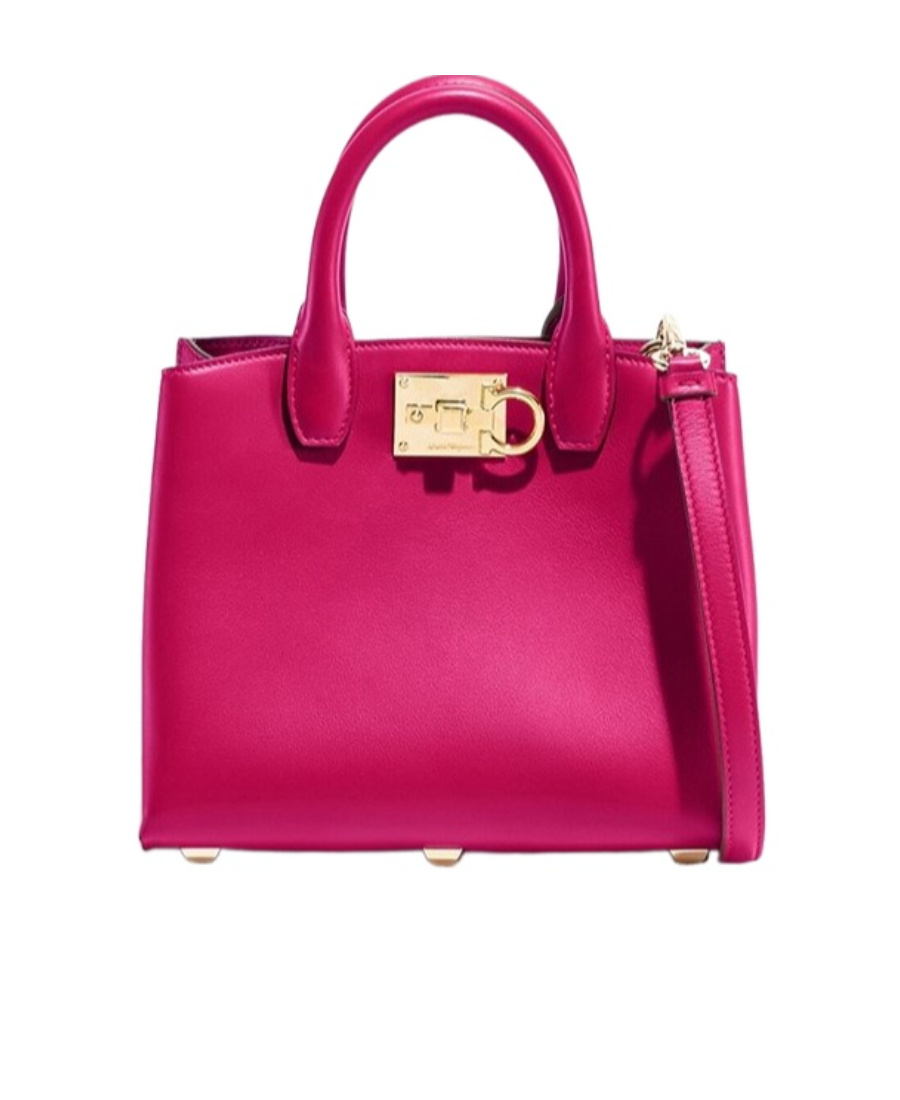 Ferragamo Logo Strap Satchel In Pink