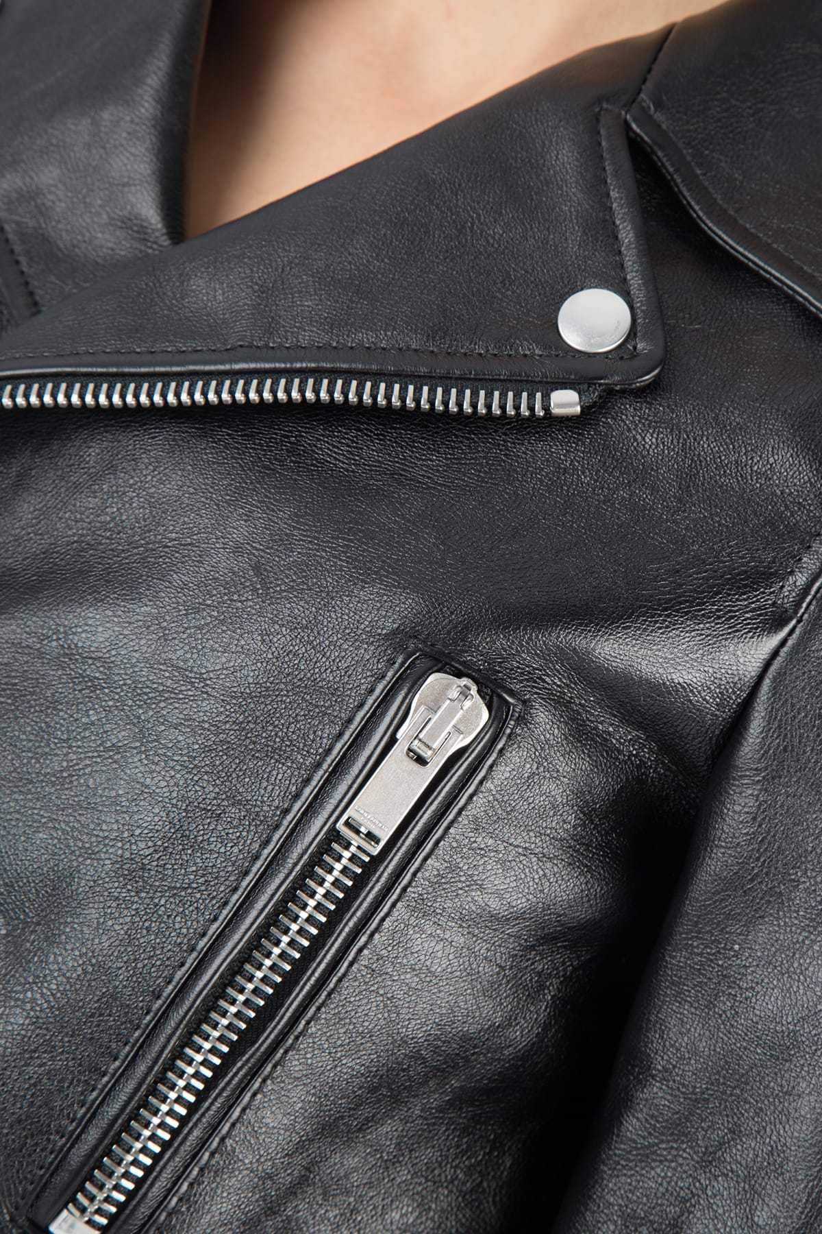 Shop Saint Laurent Classic Biker Jacket In Black