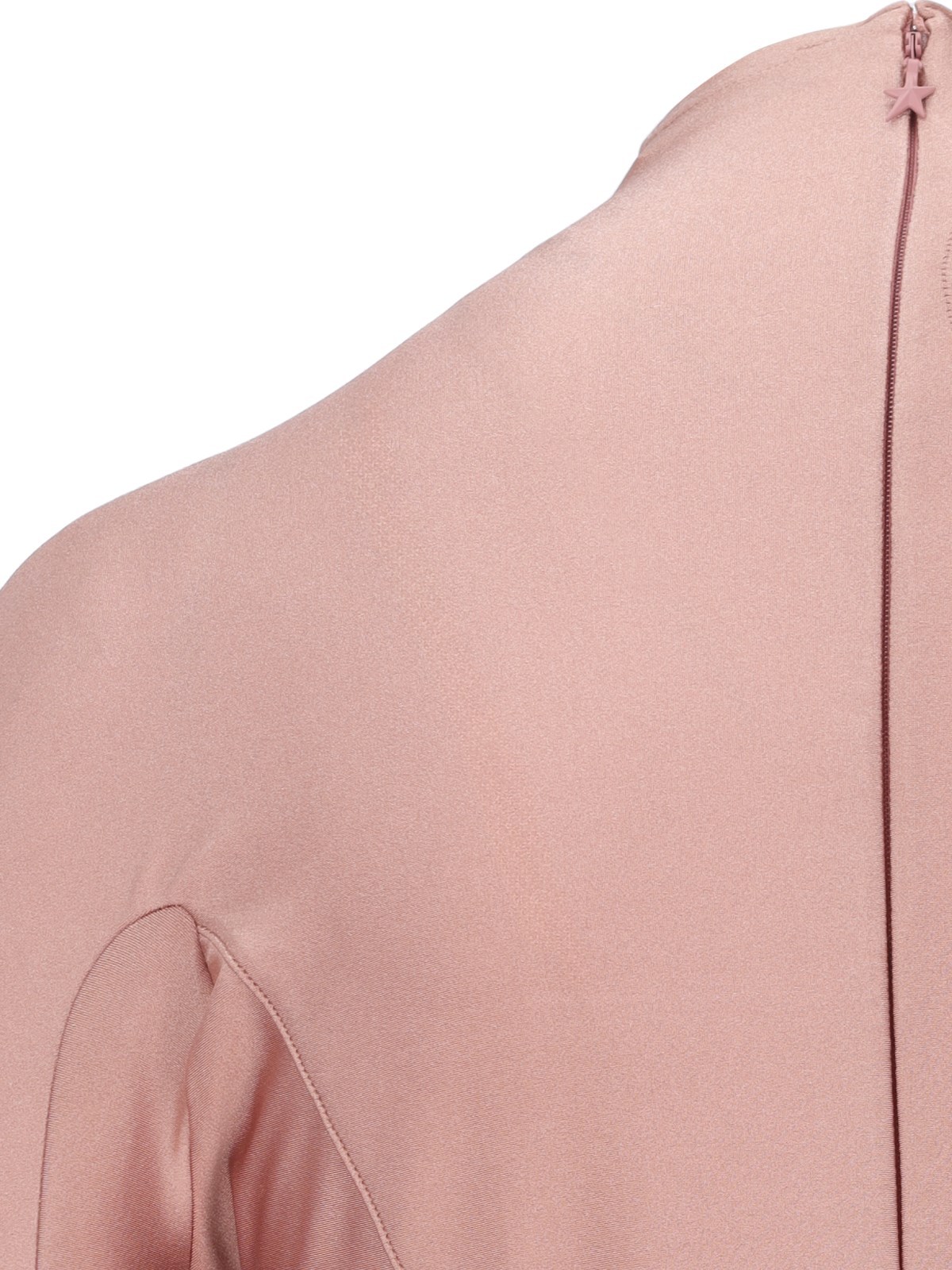 Mugler High-necked Long-sleeved Jumpsuit In Pink